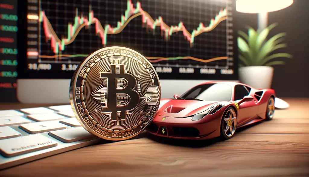 Ferrari accélère dans le monde de la cryptomonnaie