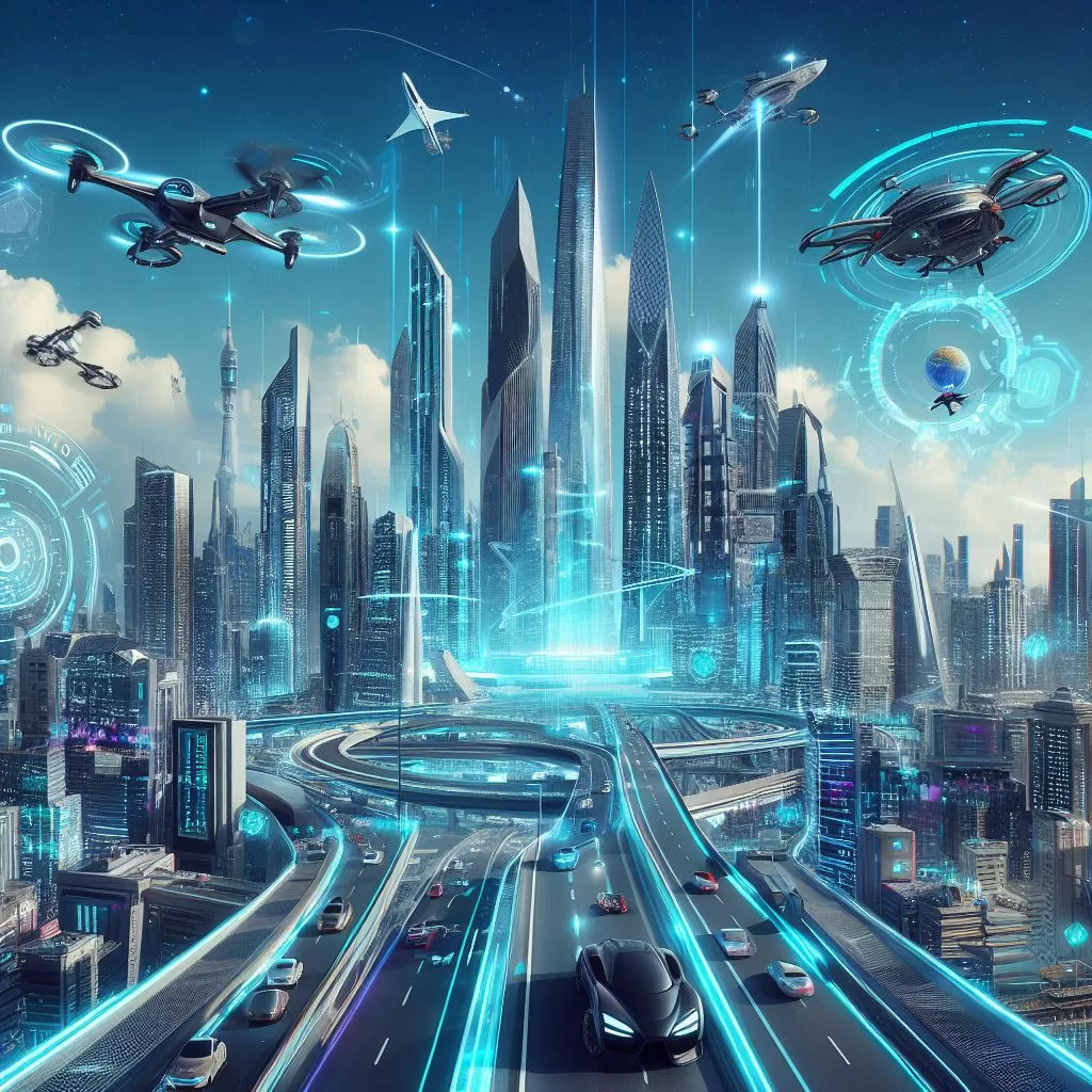 illustration-IA-ville-future-drone-gratte-ciel